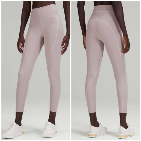 Lululemon Power Thru High-Rise Tight 25" Mauve Grey Size 8 W5ELXS - Picture 1 of 16